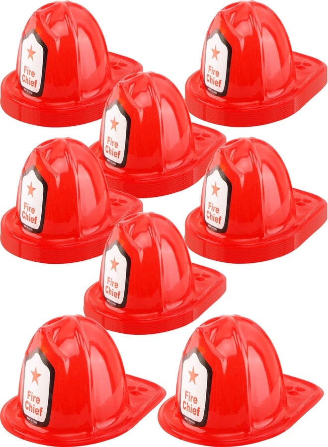 Restroma 48 Pack Kids Firefighter Hat Bulk Plastic Firefighter Helmet Fire Party Hat Fireman Costume Hat for Children Boys Girls Halloween Cosplay Party Accessory - Image 1